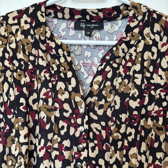 🎉4/30$🎉 Vintage Stylish Leopard Print Women's Top – Size Large 🐆 - Picture 3 of 5